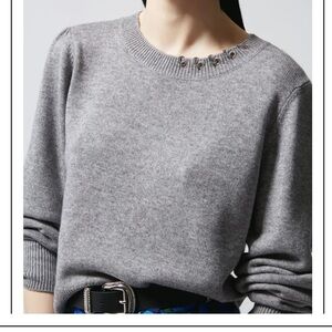 The Kooples Cashmere And Wool Sweater With Piercings